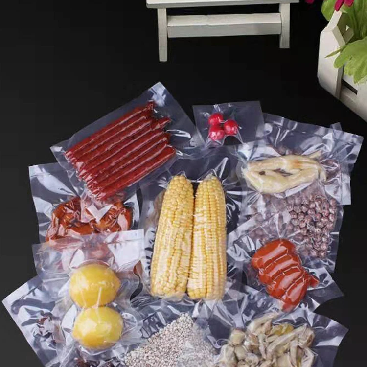 Sous vide high barrier extruded clear plastic sealed commercial chamber vacuum pouch bag for food packaging