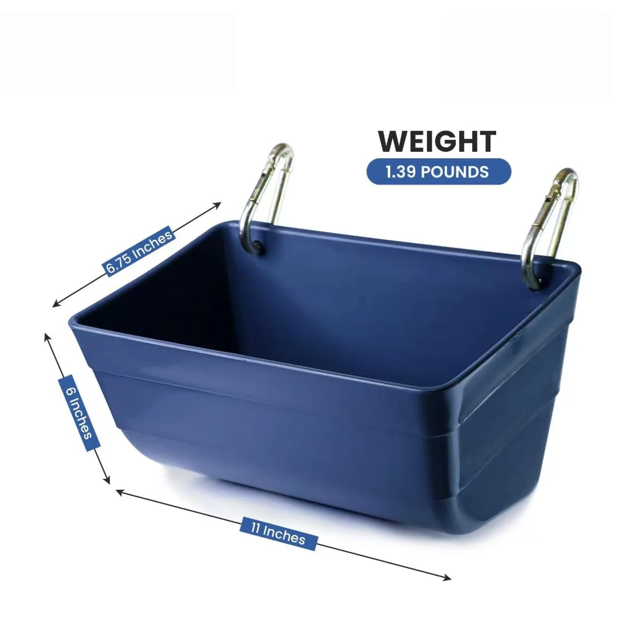 Us Warehouse Plastic Heavy Duty Mountable Dog Horse Pet Bowls Fence Feeders Trough Bucket For Livestock Pets