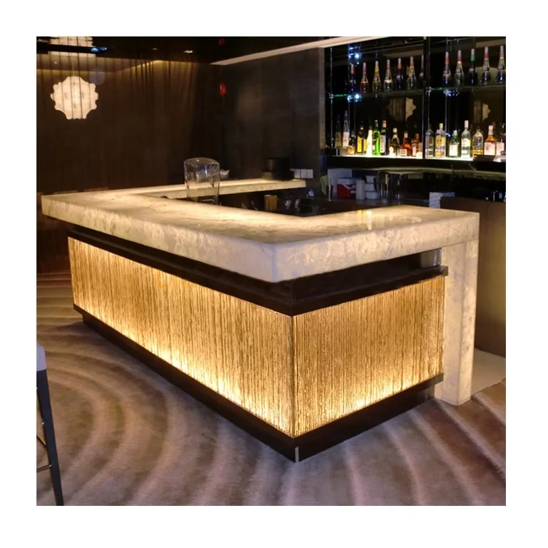  Акриловая сплошная поверхность для ресторана ночного клуба вина бара с подсветкой дизайн со светодиодной