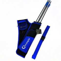 Ouliangjia Oxford Archery 3 Tube Hip Quiver Training Target Arrow Quiver with  Adjustable Belt for Shooting