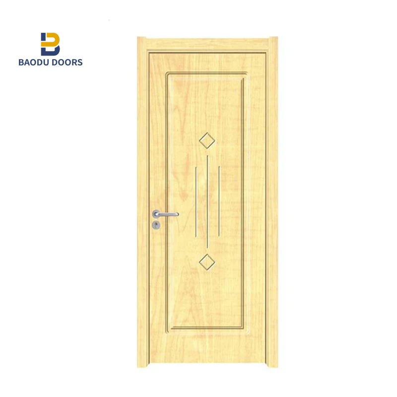 Bowdeu Factory Nigeria Toilet Design Wood Interior Doors PVC Wood Door For House