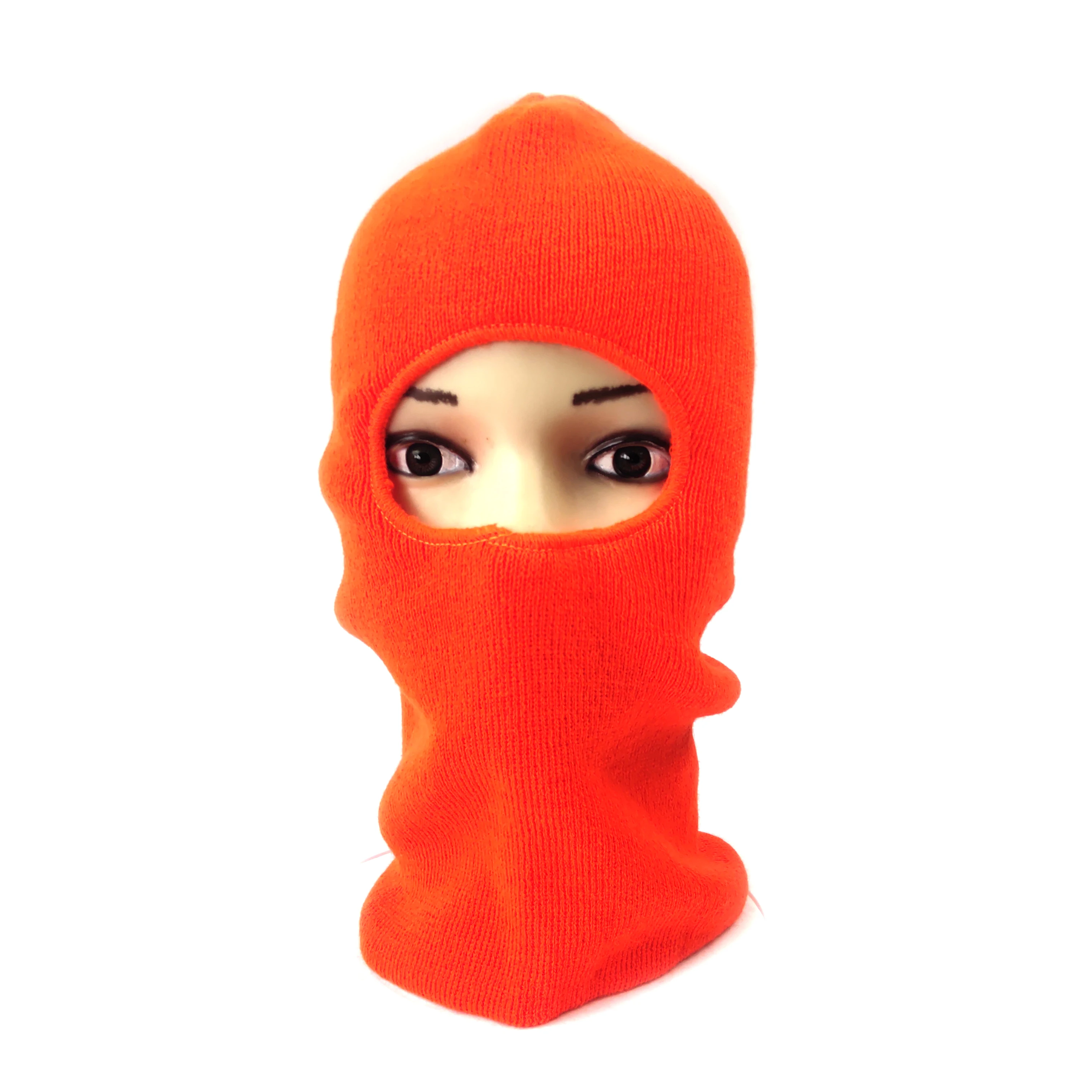promotional acrylic knit one hole elastic balaclava beanie hat