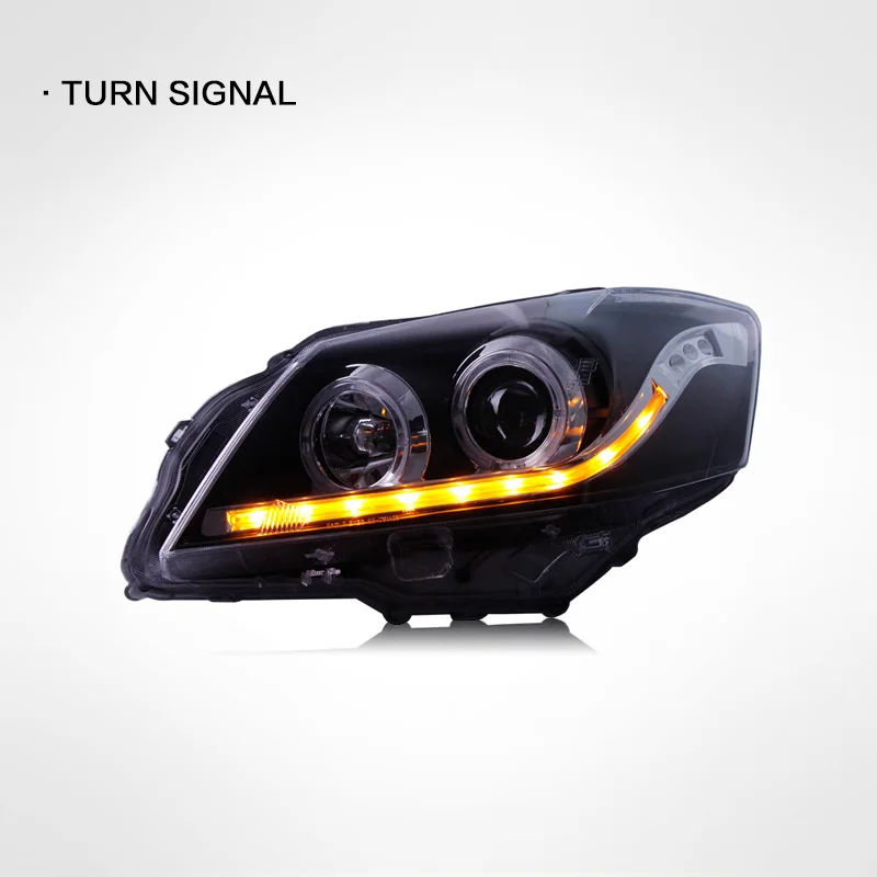 LINK-TO For Toyota 2009 2010 2011Classic Camry 6 Generation Headlight Assembly Modification LED Angel Eyes Daytime Running Light