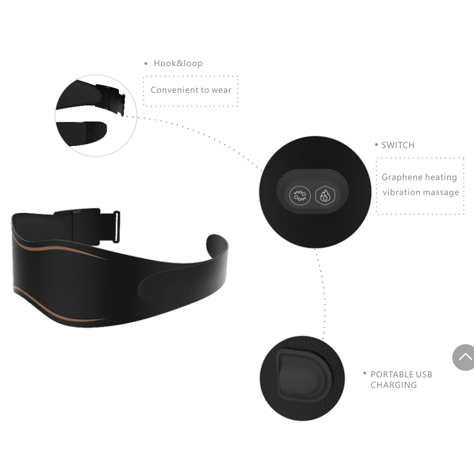 Far infrared vibro slimming pulse training waist abdomen belly stomach muscle loss fat burn reduction pain relief massager belt