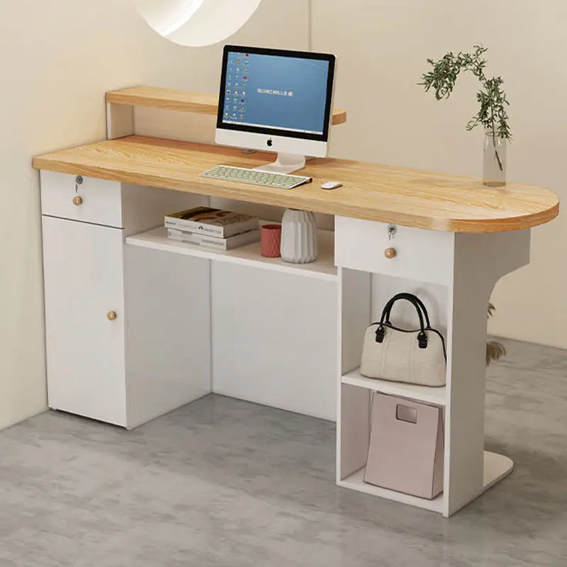 LOGO CUSTOMIZED SERVICE Luxury Modern Beauty Salon Furniture Beauty Salon Reception Desks Chairs Hair Salon Interior Design