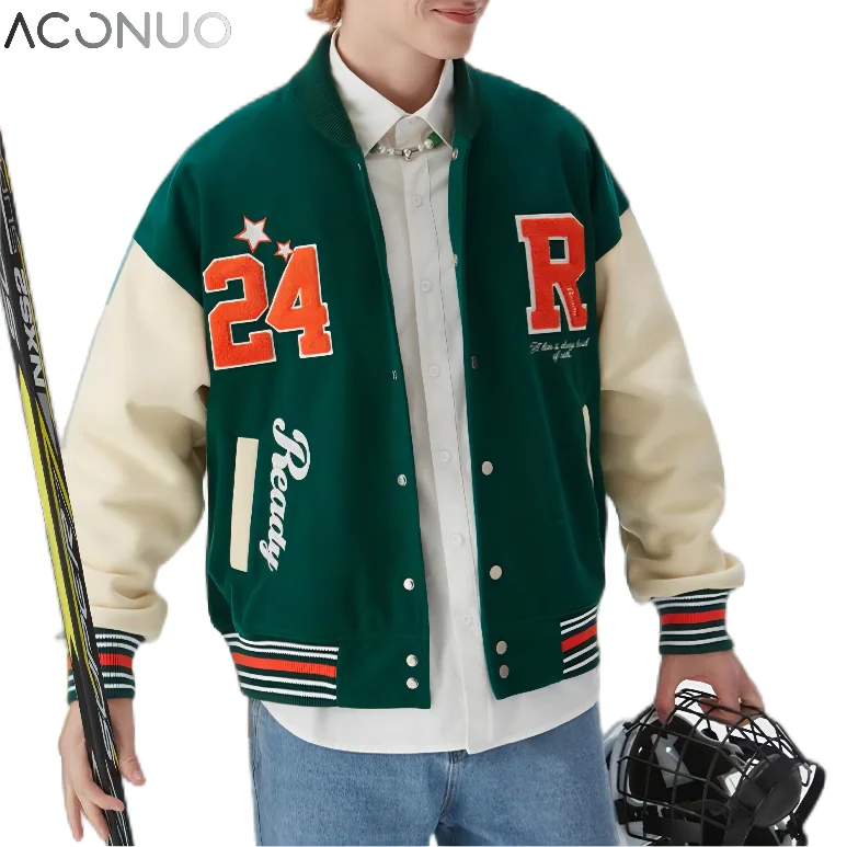 New Arrival Men OEM Service Custom Design Varsity Jackets College Style Vintage Letterman Jacket