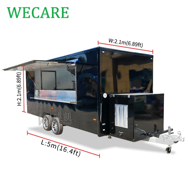 Wecare mobile kitchen pizza foodtruck bar beer food truck catering food concession trailers fully equipped