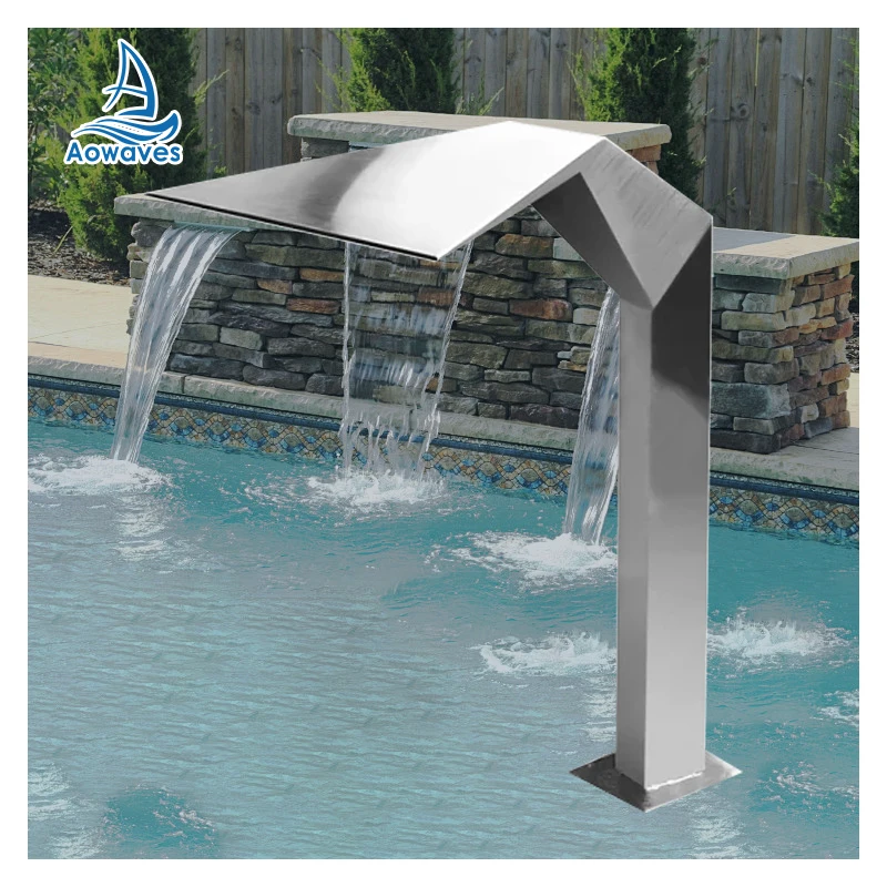 Metal Pool Accessory Fountain Indoor Spa Massage Equipment Stainless Steel Waterfall For Swimming Pool