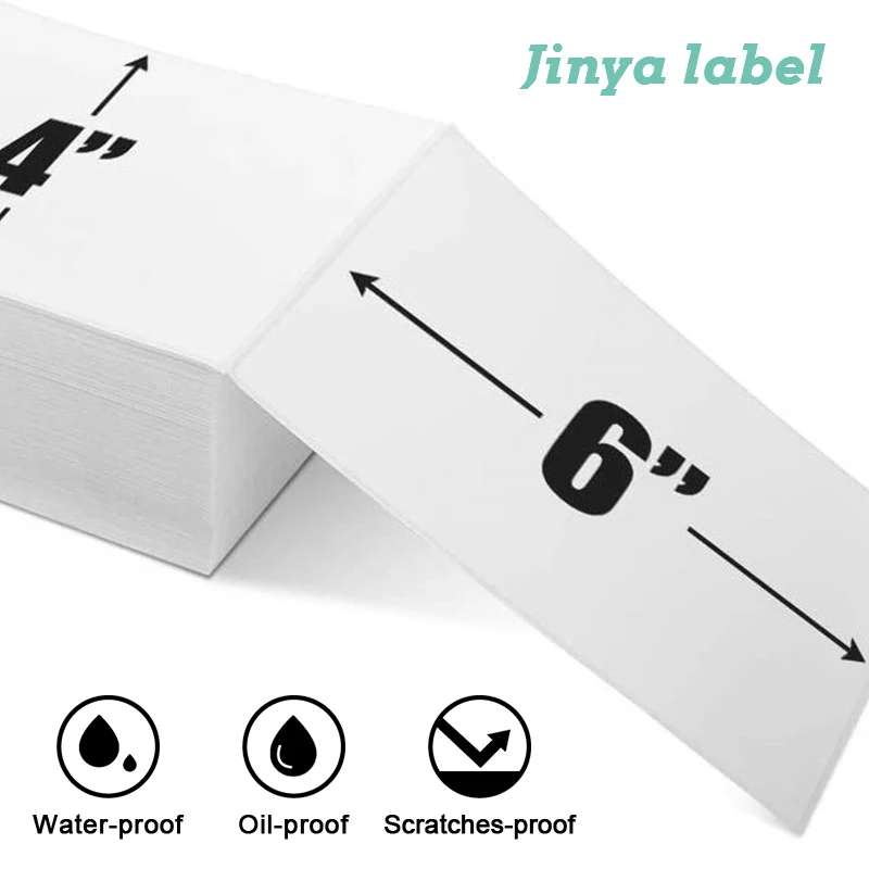 High quality  fanfold label sticker 100x150 Top thermal shipping label for packing labels with waterproof oil proof anti-scratch