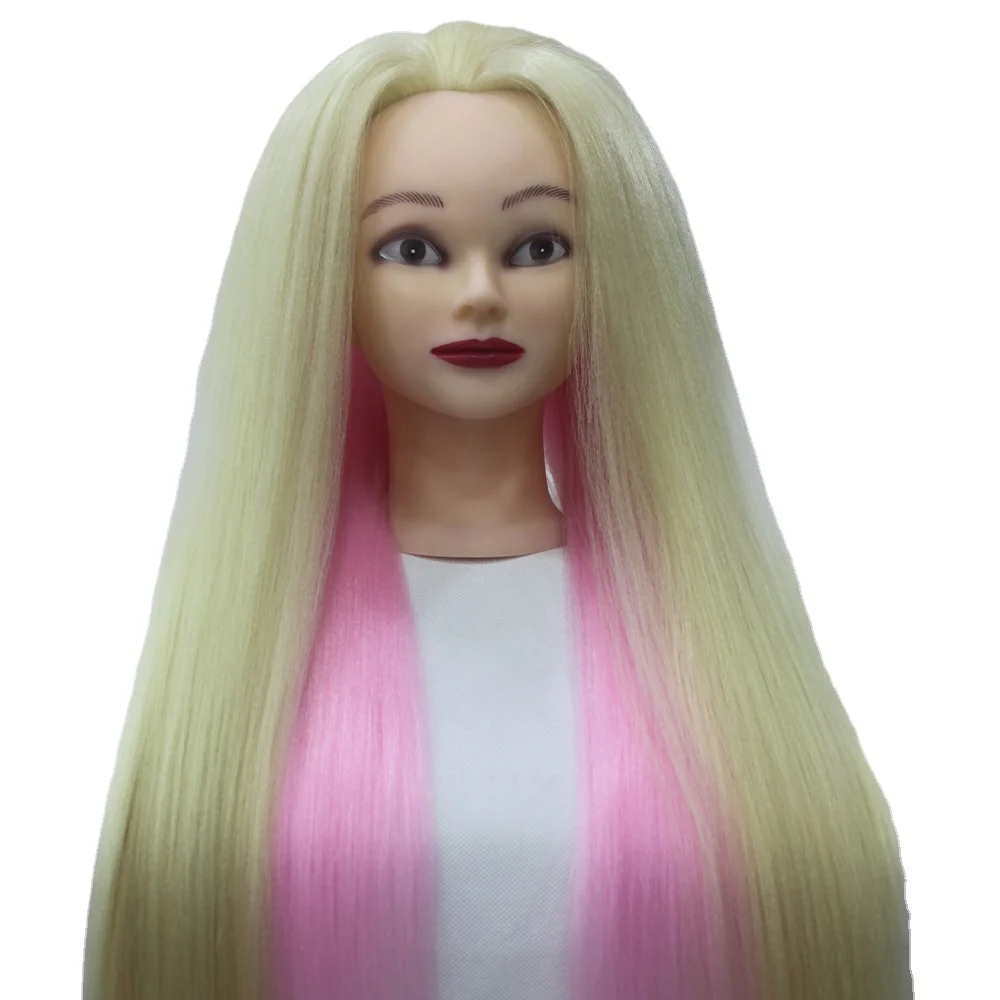 Factory cheap price colorful long hair dummy training head manequin with hair