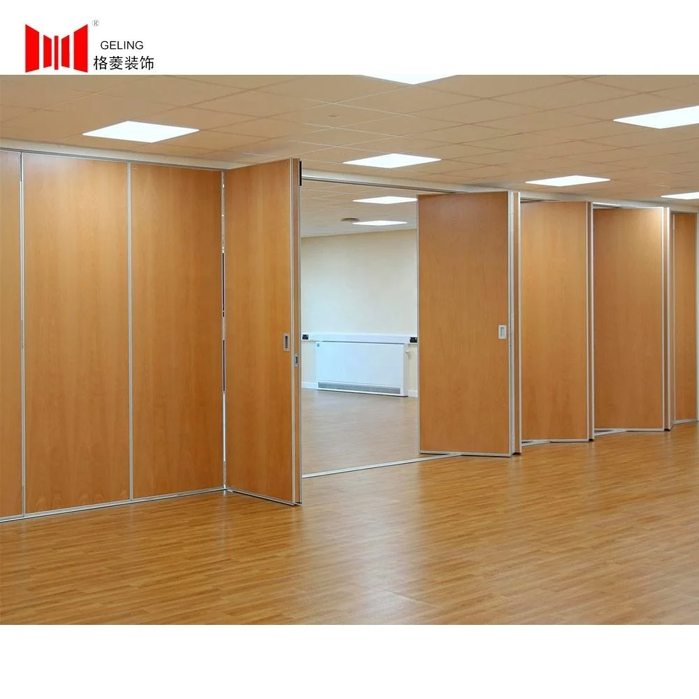65mm thick cheapest sound proof acoustic mdf surface foldable movable partition wall dealers