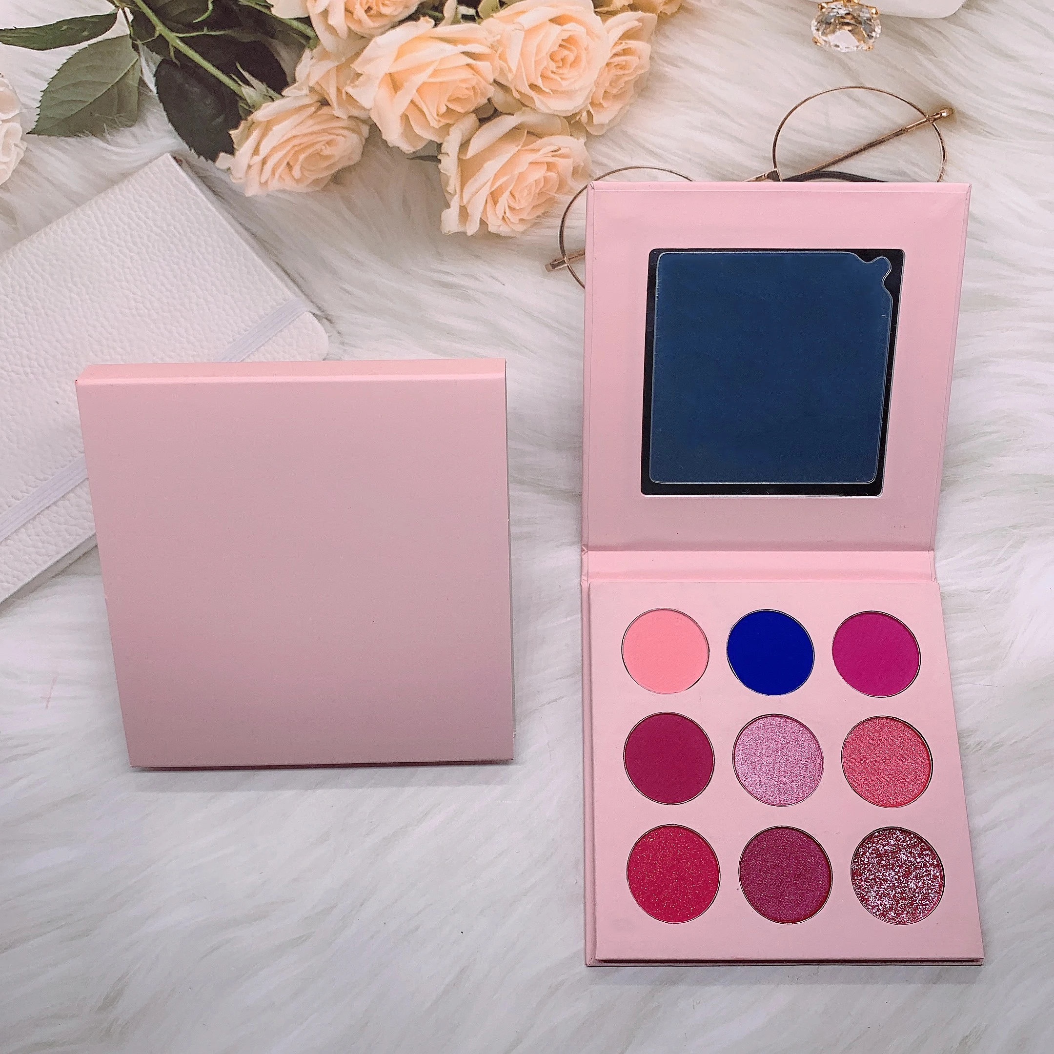 Горячая Распродажа 9 видов цветов макияж поставщиков Китая sombras, палитра теней для свободные блестящие тени для век косметика