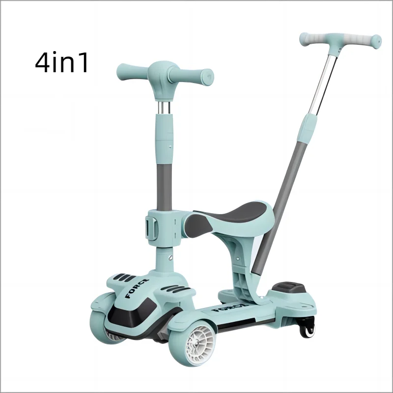 4in1 3 Wheel With Adjustable Height Folding Kids Ride-on Cars