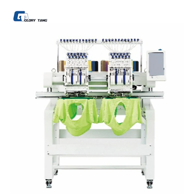 Hot selling Computerized 2 head embroidery machine for all kinds of fabrics