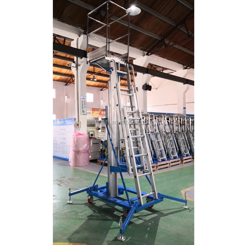 120kg Portable Manual Telescopic Aluminum Lift Platform