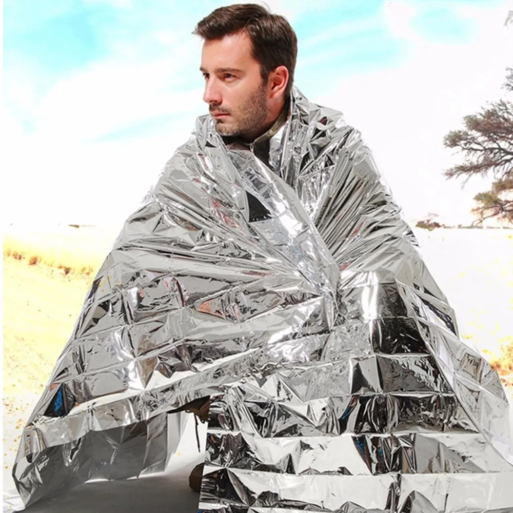 Factory Customized Wholesale Outdoor Products Double sided Gold and Silver Emergency Insulation Lifesaving Blankets