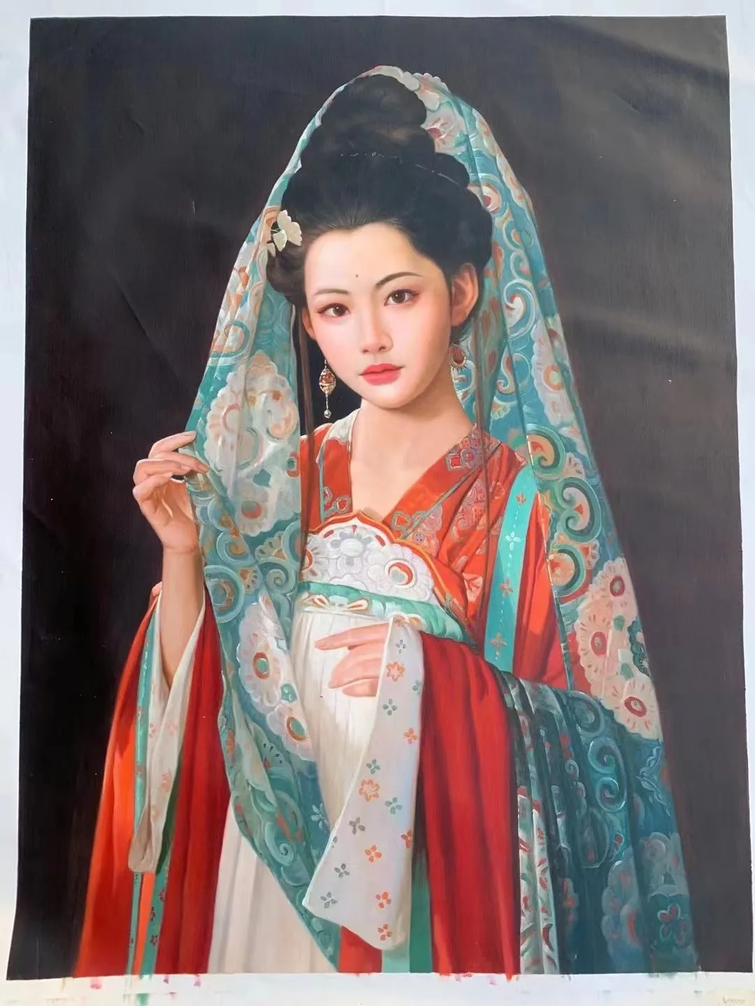 Wall Art Picture Abstract Canvas Oil Painting Modern Custom Gold Abstract Portrait Oil Painting On Canvas