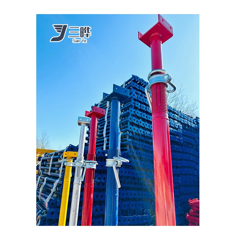 SANYE Powder Coated Shoring Jacks Acrow Adjustable Scaffolding Steel Metal Props For Construction