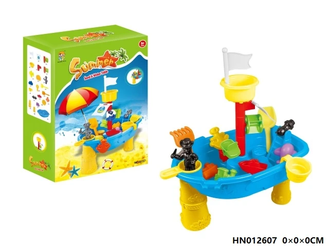 Summer Outdoor Beach Set Toys 25pcs  Play Table Beach Sand Toy Set for Summer Vacation