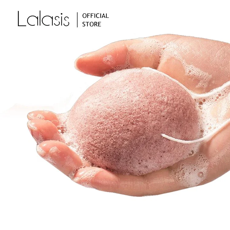 Lalasis средство для снятия макияжа konjac мягкое мытья лица Очищающий бамбуковый уголь губка