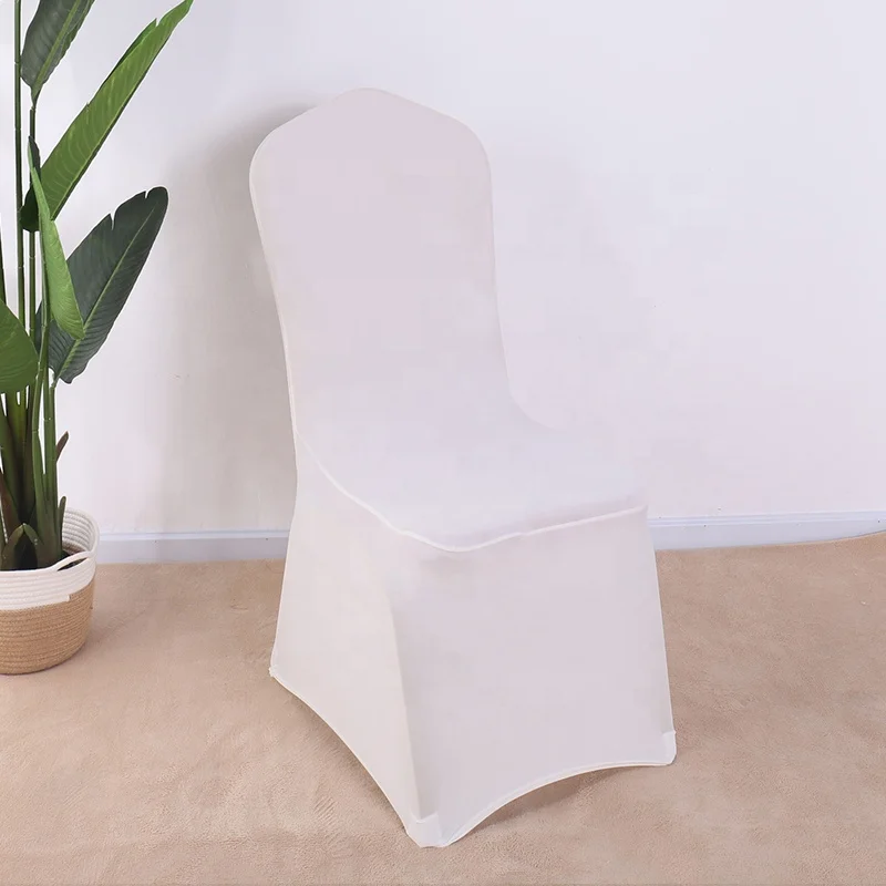 Cheap Stretch Spandex White Black Color Seat Chair Covers Seat White Chair Cover for Wedding Decoration