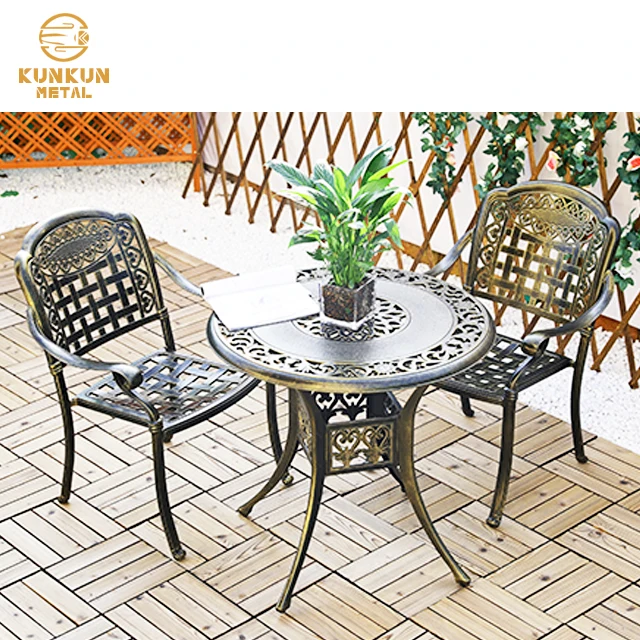 Outdoor simple garden courtyard hotel leisure table and chair milk tea shop  table and chair 4-piece set