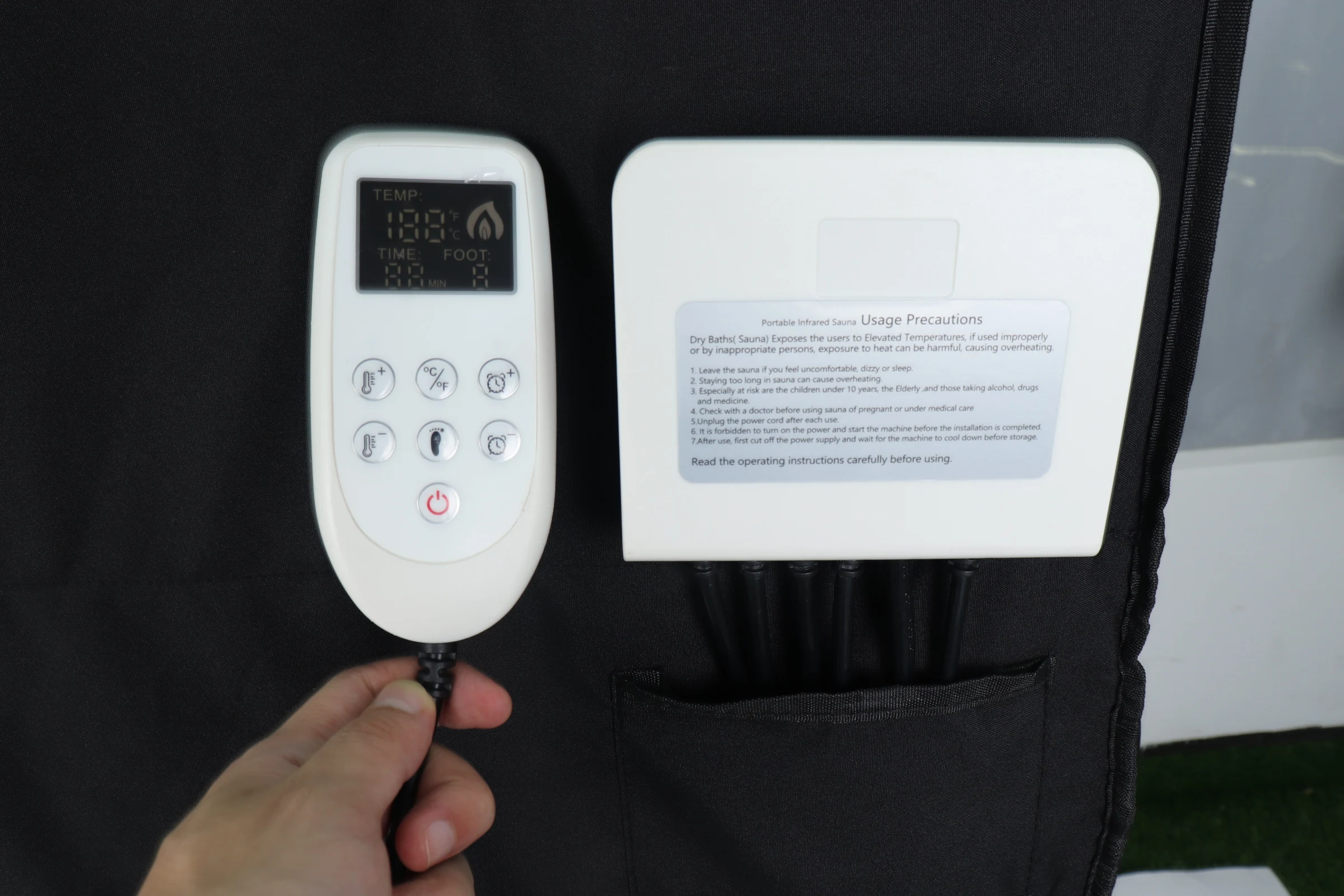 Newly designed indoor portable far-infrared sauna tent with foot sauna mat full-size dry sauna for sweat wicking