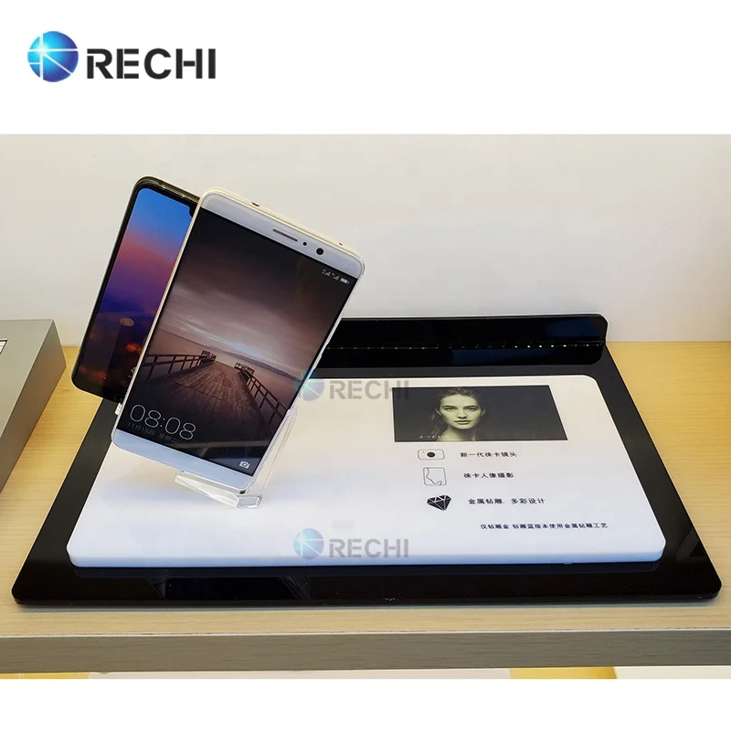 RECHI Custom Mobile Phone Store Display Counter Acrylic Retail POS Display Stand For Smartphone Demo Display Merchandiser Pro