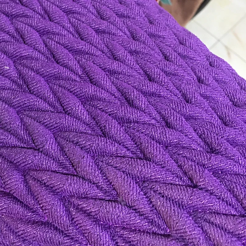 3 D effect quilted Velvet fabric for car seat cover and Sofa