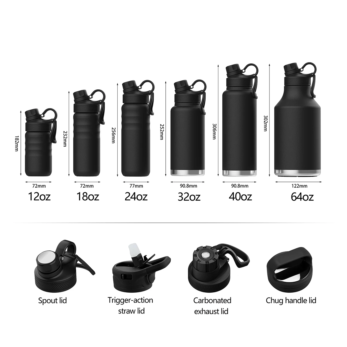 Manufacturer hot selling hot and cold 32oz sport thermos bottle stainless steel sports water bottle wholesale with handle