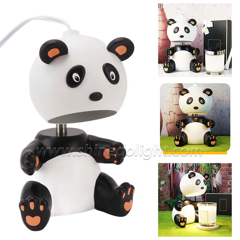Cute panda wax lamp Cartoon robots decorate romantic atmosphere melting candle lights