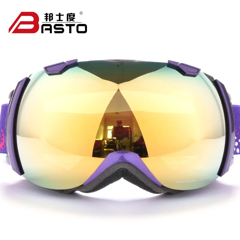 Best Selling Custom Magnetic Anti-fog Oem  Uv400 Protection Snowboard Ski goggles