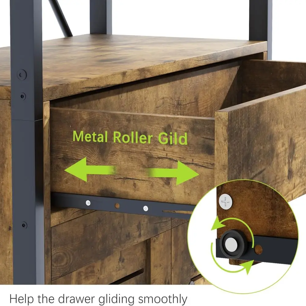 Storage Cabinet Bookshelf Bookcases Book Shelf with Drawers Factory Wholesale Industrial Wood Furniture Wooden Home Carton Iron