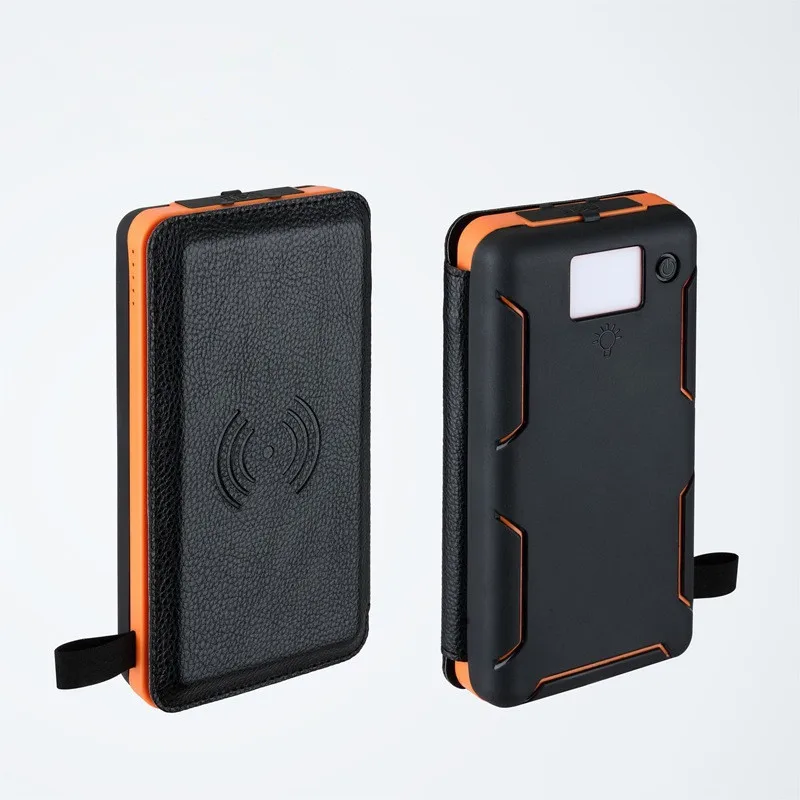 Wireless 20000mAh Solar Power Bank Mobile Phone Charger Wholesale Outdoor Waterproof Solar 20000 mah Powerbank for Cell Phone