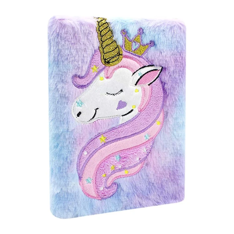 Kids Girls Boys Writing Drawing A5 Kawaii Stationery Notebook School Plush Note Book