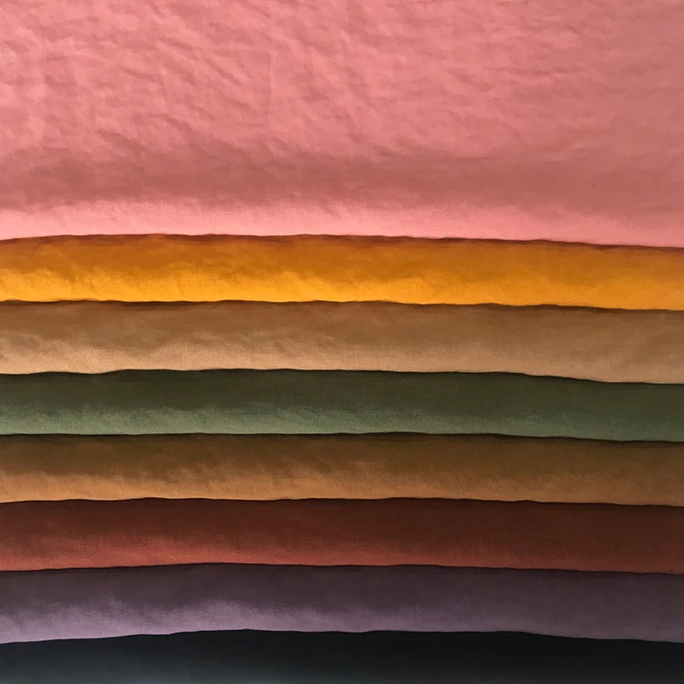 KaiMing Textiles Wholesale 100%Polyester Peach Skin Woven Fabric For Dress Shirt Trousers Garment