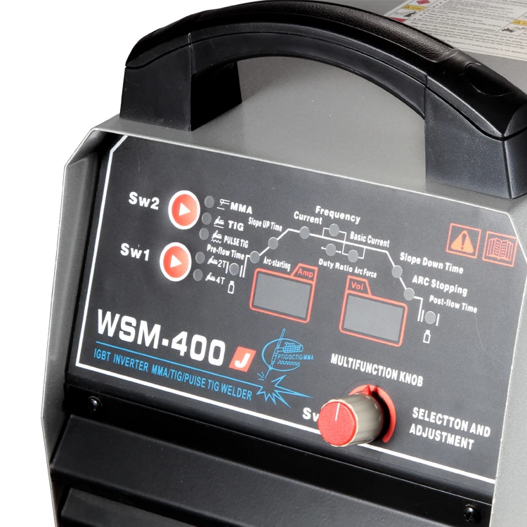 3Phase Heavy Duty IGBT Inverter HF DC TIG Welding Machine Pulse TIG WSM-400 MMA/TIG Welder 380Amp