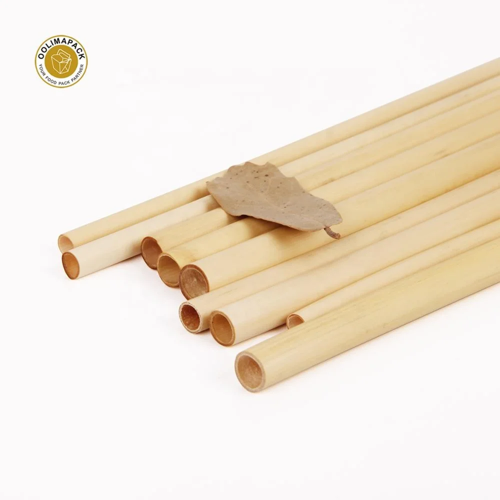 Eco-friendly Bamboo and Biodegradable Reed Rice Drinking Straws 100% Natural Customized Acceptable Disposable Bar Accessories