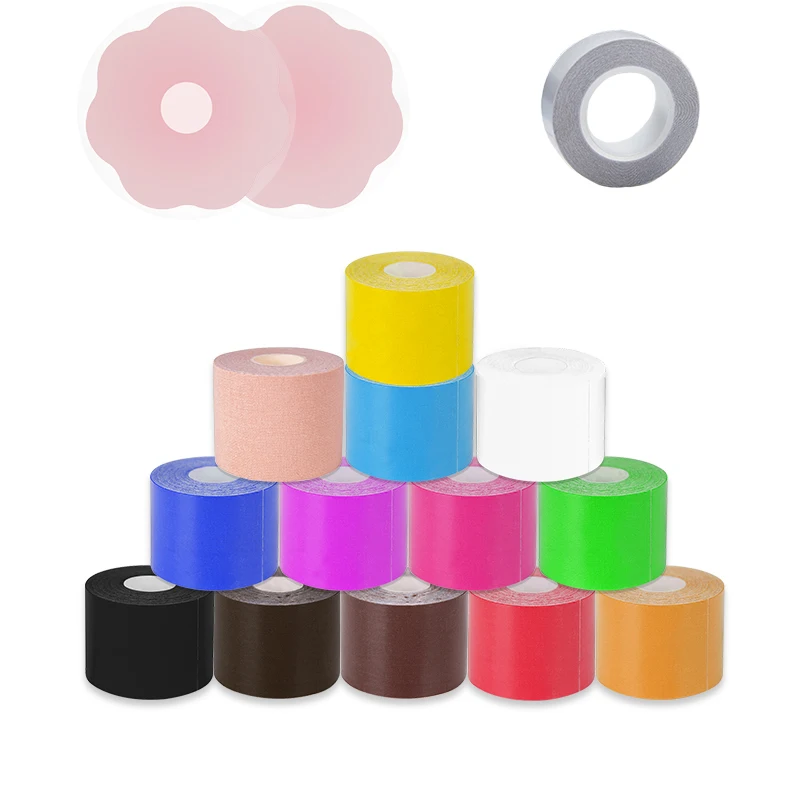 Elastic Breathable Waterproof Pull Lift Up Adhesive Invisible Bra Nipple Pasties Covers Breast Lift Body Boob Tape