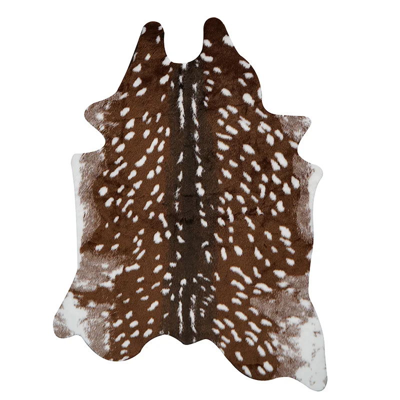 Custom Living Room Floor animal skin rug Noridic style cow hide carpet Faux Cowhide Shaped Area Rug