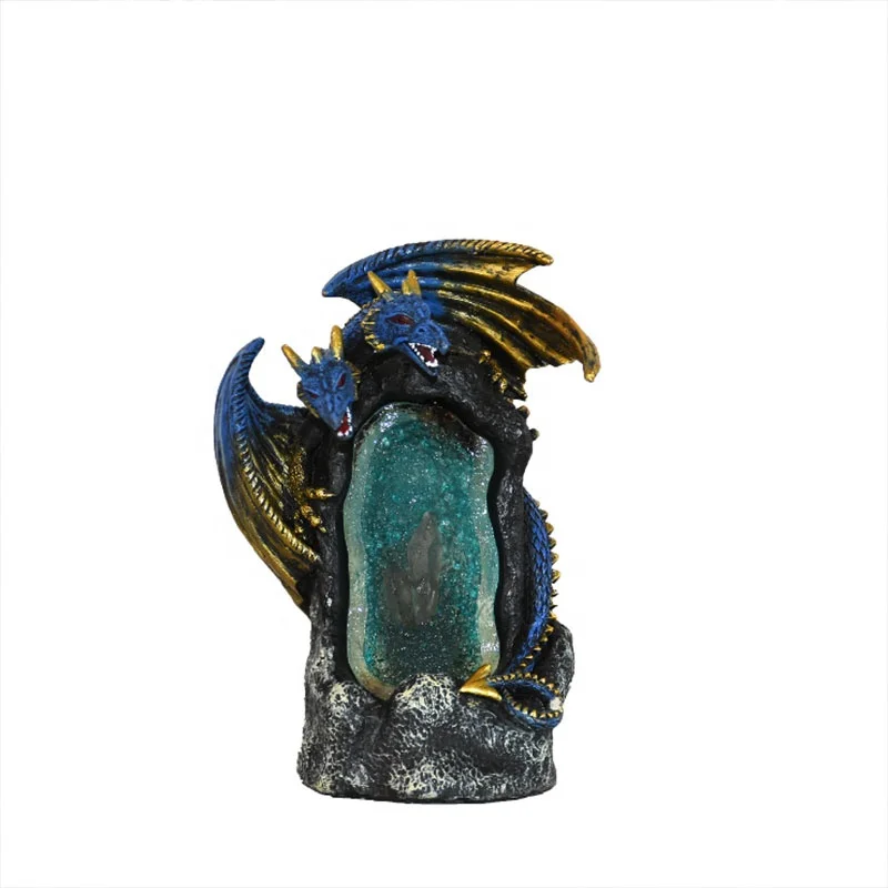 Resin Backflow Incense Burner Like Waterfall Streaming Down Ball Dragon Incense Furnace Art Craft Ornaments