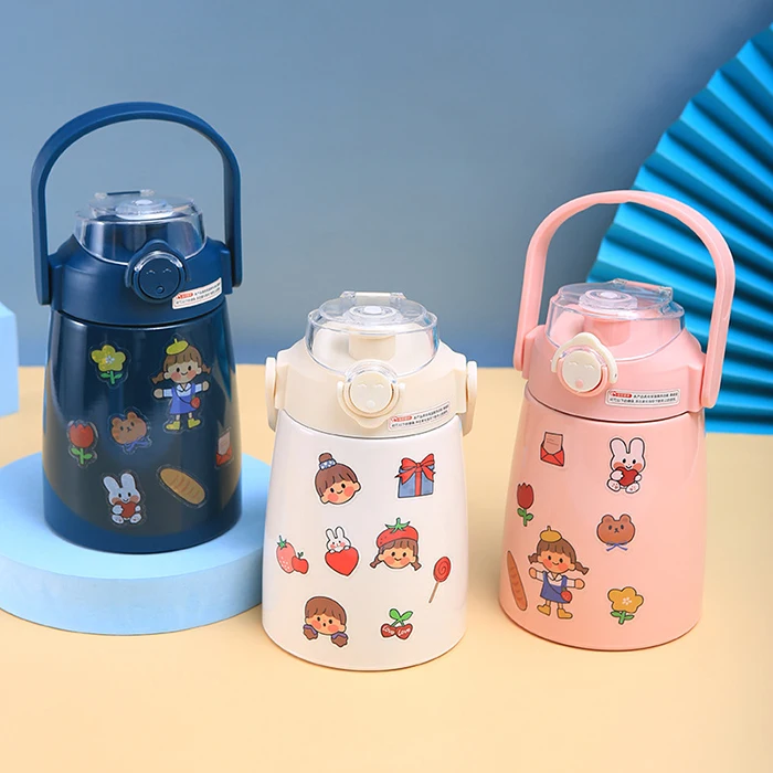 800ml New style big belly hig grade insulated s/s leak proof water bottles vacuum thermos flask for school kids