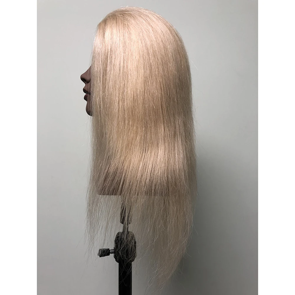 100% Human Hair Training Head With Shoulder Hair Styling Dyeing Coloring Realistic Mannequin Practice Head Dolls