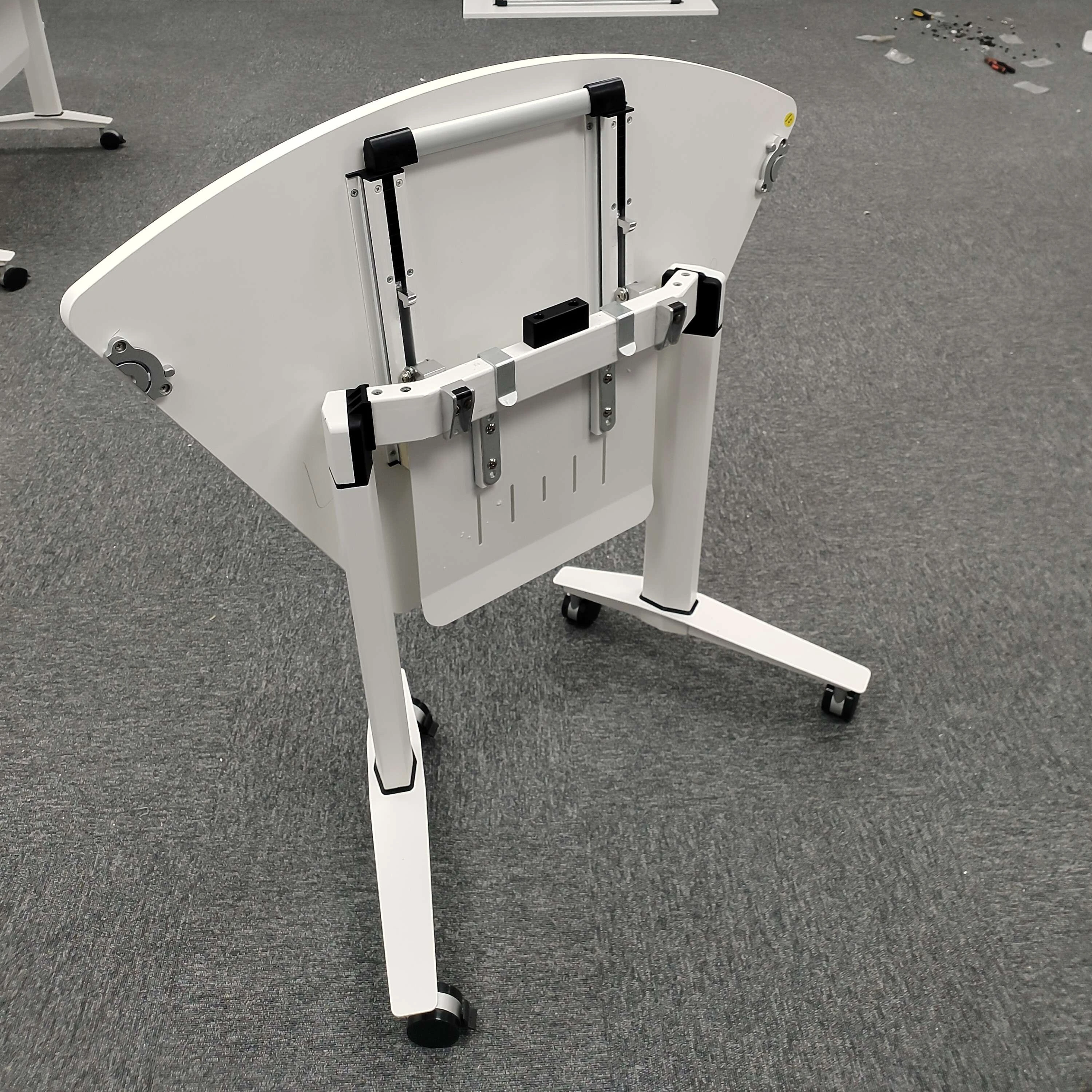 Modern white folding office meeting conference table office chairs laptop table with chairs