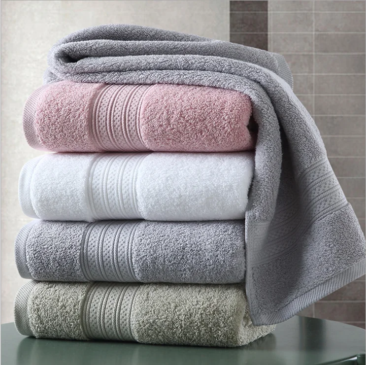 Wholesale Super soft luxury thick 500gsm 2pcs towel set 16s plain bathroom 100% Pakistan cotton bath towel set