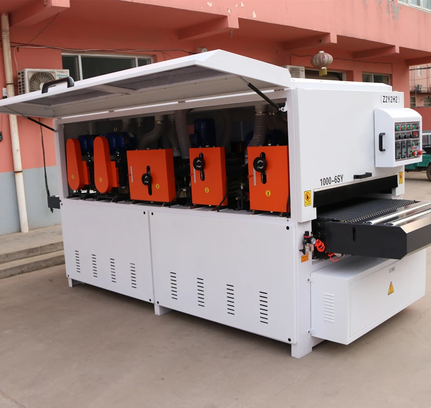 automatic wooden cabinet brush sanding machine electric cnc woodworking brush sander 6SY wood polishing machine