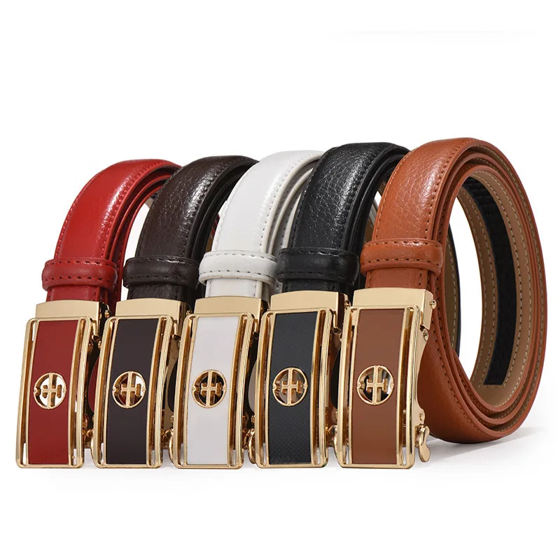Trendy Factory Price Women Automatic Leather Belt