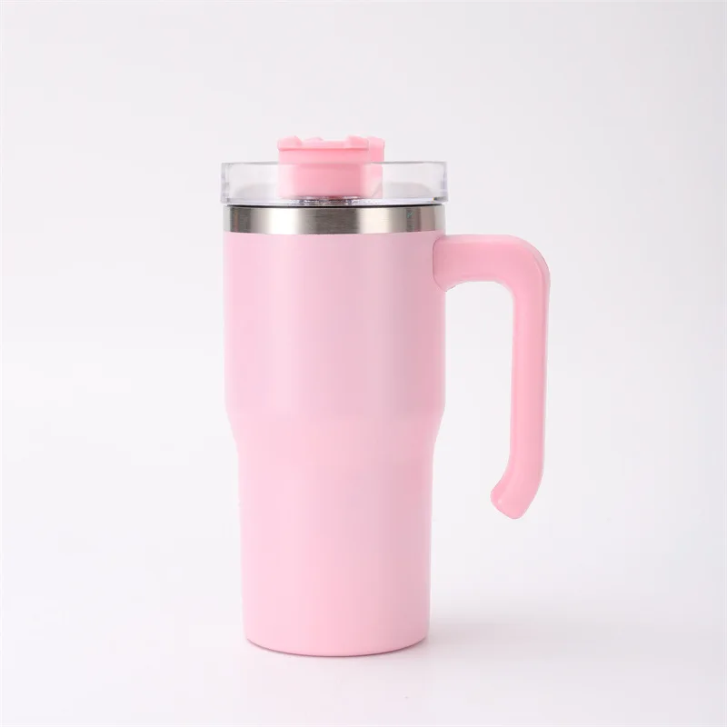 20oz Stainless Steel Tumbler for Sublimation Heat Press & Vacuum Insulated with Kid Handle Perfect Back to School Coffee Mug