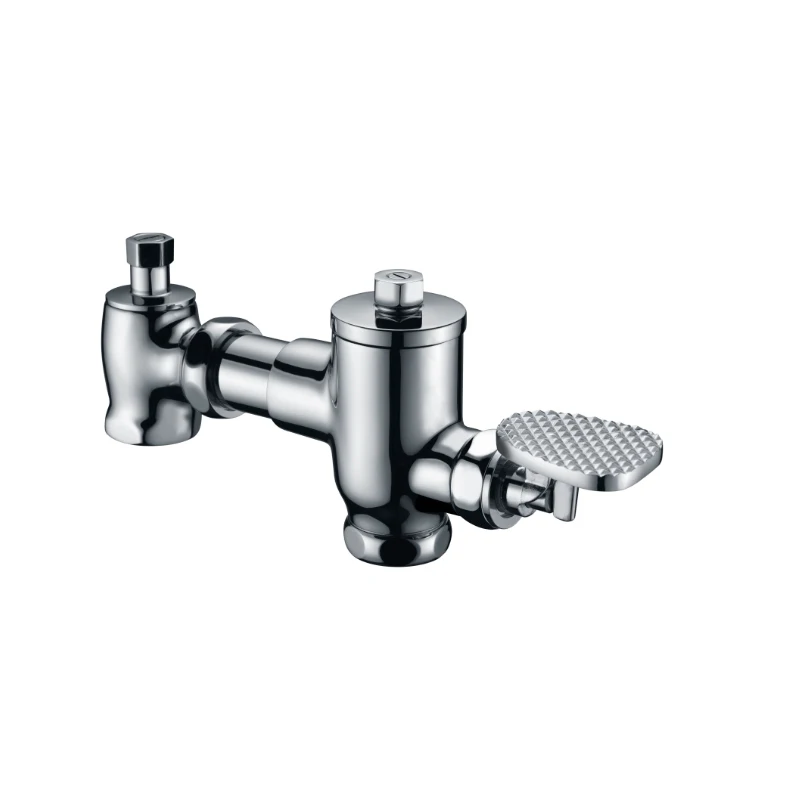 Horizontal-type Delay Valve Water-Saving Pedal Control Toilet Flush Valve Easy Installation for Bathroom