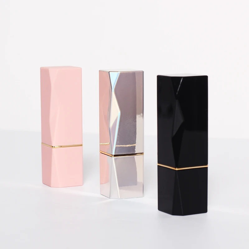 New lipstick plastic packaging material square magic color appearance process lip balm empty tube